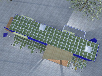 projeto de arquitetura casa conteiner-Imagem ilustrativa-Telhado verde